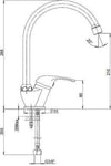 RUBINETTO MISCELATORE GIREVOLE MOBILE PER LAVANDINO LAVELLO CUCINA KIT MONTAGGIO Fai da te/Attrezzature per cucine e bagni/Impianti per la cucina/Rubinetti da cucina/Rubinetti per lavelli da cucina Trade Shop italia - Napoli, Commerciovirtuoso.it