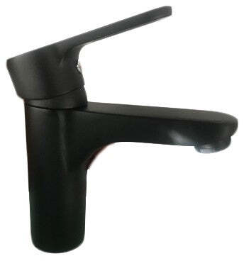 Rubinetto miscelatore lavabo bagno nero opaco