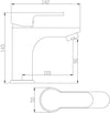 Rubinetto miscelatore lavabo bagno nero opaco