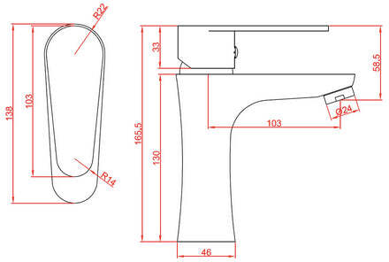 Rubinetto miscelatore lavabo bagno nero opaco