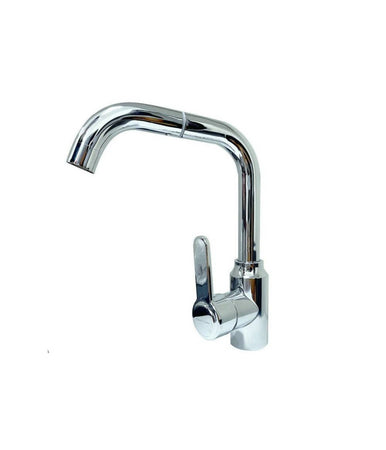 Rubinetto Miscelatore Monocomando Lavello Cucina Canna Alta Rotante Cromato 8702