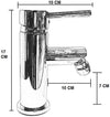 Rubinetto Miscelatore Per Bidet Con Maniglia A Stick, Serie Pesante