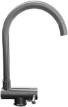 Rubinetto miscelatore per cucina abbattibile sottofinestra acciaio inox satinato/opaco