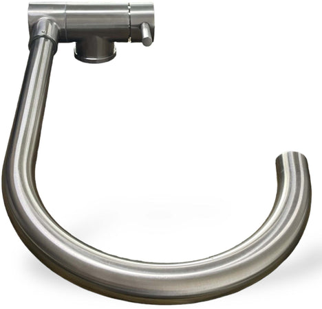 Rubinetto miscelatore per cucina abbattibile sottofinestra acciaio inox satinato/opaco