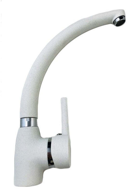 Rubinetto miscelatore Per Cucina Finitura Granito Bianco Opaco