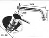 Rubinetto miscelatore Per Lavabo A Parete Con Maniglia A Stick