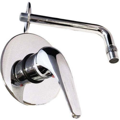 Rubinetto miscelatore per lavabo a parete con maniglia classica