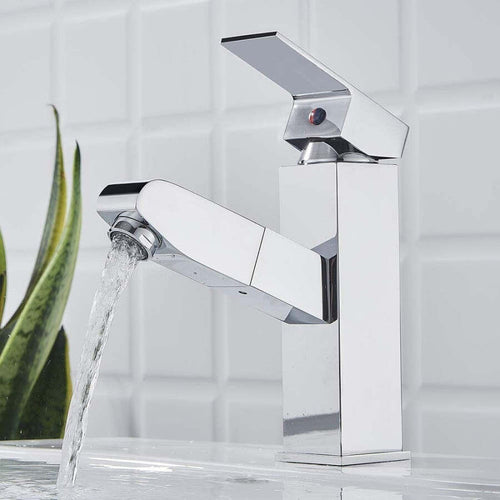 Rubinetto-Miscelatore-Per-Lavandino-Lavabo-Cromato-Con-Doccetta-Estraibile