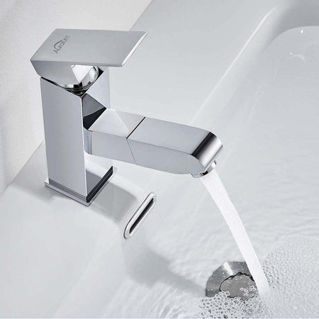 Rubinetto-Miscelatore-Per-Lavandino-Lavabo-Cromato-Con-Doccetta-Estraibile