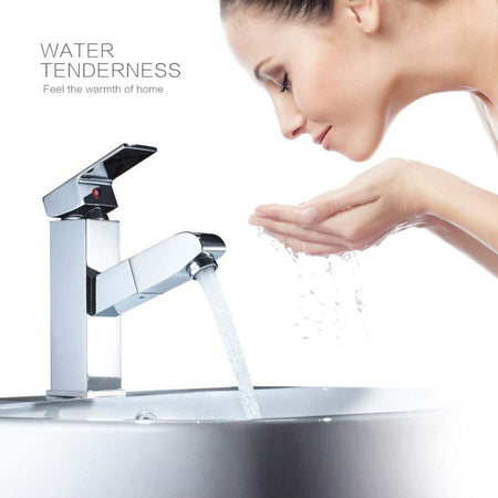 Rubinetto-Miscelatore-Per-Lavandino-Lavabo-Cromato-Con-Doccetta-Estraibile