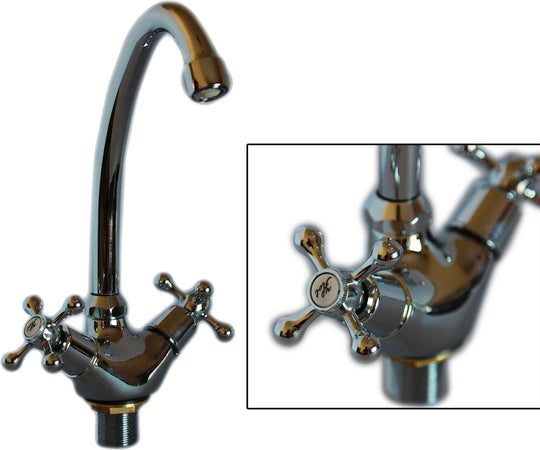 RUBINETTO MISCELATORE PER LAVELLO CUCINA A CANNA ALTA A CROCE COMANDO A VITE Fai da te/Attrezzature per cucine e bagni/Impianti per la cucina/Rubinetti da cucina/Rubinetti per lavelli da cucina Trade Shop italia - Napoli, Commerciovirtuoso.it