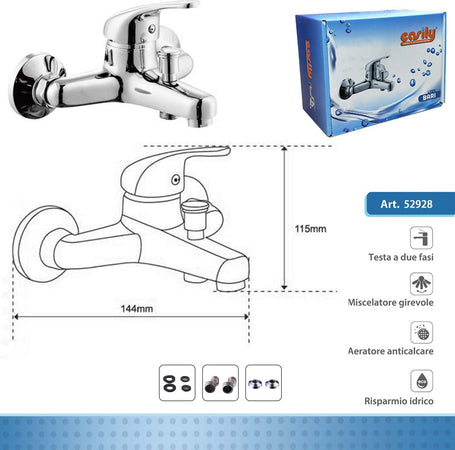 RUBINETTO MISCELATORE VASCA DA BAGNO GRIGIO SILVER CON ATTACCO PER DOCCIA BARI Fai da te/Attrezzature per cucine e bagni/Attrezzature per bagni/Rubinetti per docce e vasche da bagno e parti/Rubinetti per vasca Trade Shop italia - Napoli, Commerciovirtuoso.it