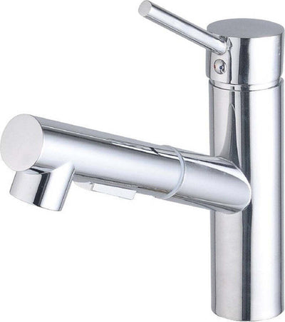 Rubinetto-Monocomando-Lavello-Cucina-Con-Doccetta-Estraibile-A-Canna-Corta-Bassa