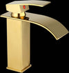 Rubinetto-Oro-Da-Bagno-Design-Moderno-A-Cascata-Miscelatore-Monocomando-Dorato