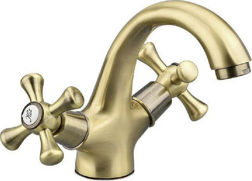 Rubinetto Per Bagno Lavabo Miscelatore Doppia Manopola In Ottone Bronzo Satinato Casa, arredamento e bricolage > Accessori Bagno > Rubinetti Bagno Trade Shop italia - Napoli, Commerciovirtuoso.it