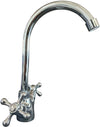 Rubinetto per bagno o cucina canna ad ombrello, stile vintage, in ottone pesante