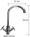 Rubinetto per bagno o cucina maniglie a croce, moderno