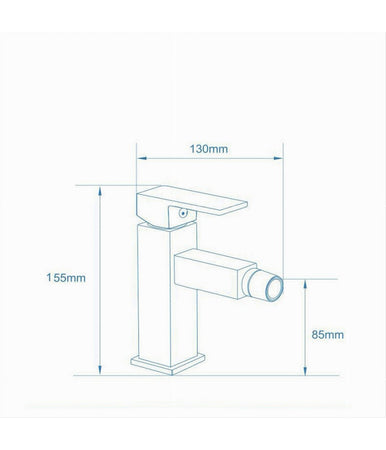 Rubinetto Per Bagno Ultra Moderno Miscelatore Orientabile Bidet Nero Opaco 87208