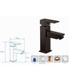 Rubinetto Per Bagno Ultra Moderno Miscelatore Orientabile Lavabo Nero Opaco 87207