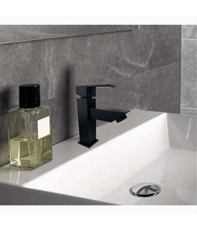 Rubinetto Per Bagno Ultra Moderno Miscelatore Orientabile Lavabo Nero Opaco 87207