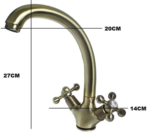 Rubinetto per cucina bronzato vecchio ottone vintage