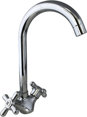 Rubinetto per cucina o bagno con maniglie a stella stile retrò vintage