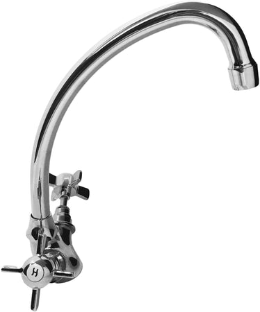 Rubinetto per cucina vintage retrò in ottone cromato