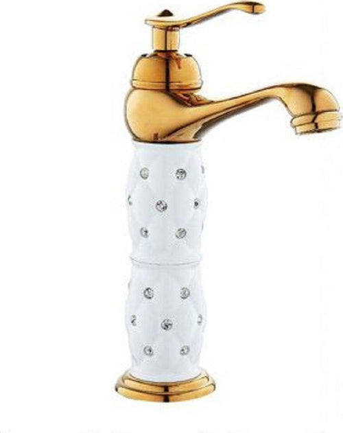 Rubinetto Per Lavabo Alto Con Brillantini Miscelatore Bagno Monoforo Oro 52150 Fai da te/Attrezzature per cucine e bagni/Attrezzature per bagni/Rubinetti per lavandini bagno Trade Shop italia - Napoli, Commerciovirtuoso.it