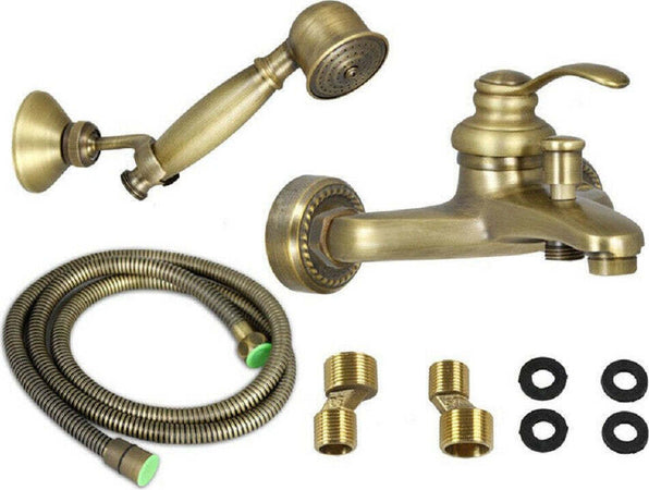 Rubinetto Vasca Doccia 2 Fori Bronzo Anticato Doccetta Tubo Flessibile 52378a Accessori Bagno > Rubinetti Bagno Trade Shop italia - Napoli, Commerciovirtuoso.it