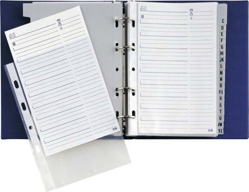 Rubrica Telex 4 - A5 - blu - 4 anelli - dorso 25mm - Sei Rota Cancelleria e prodotti per ufficio/Archivio ufficio e accessori per scrivania/Modulistica e conservazione registri/Libri e registri contabili Eurocartuccia - Pavullo, Commerciovirtuoso.it