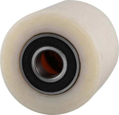 Rullo-per-transpallet-di-ricambio-rivestito-in-nylon-mozzo-su-cuscinetti-a-sfera-schermati