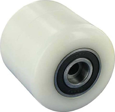 Rullo-per-transpallet-di-ricambio-rivestito-in-nylon-mozzo-su-cuscinetti-a-sfera-schermati
