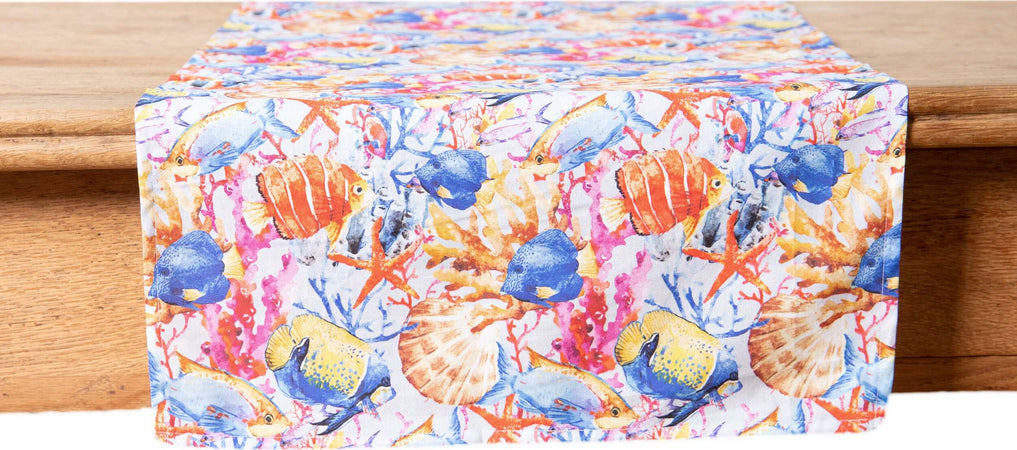 Runner Da Tavola In 100% Cotone Stampa Digitale Dai Colori Vivi Ed Intensi Lavabile In Lavatrice Made In Italy Marino Pesci Rossi Casa e cucina/Tessili per la casa/Tessili da cucina/Runner Novilunio - Sesto San Giovanni, Commerciovirtuoso.it