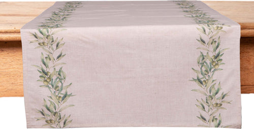 Runner da tavola in misto lino stampa floreale fiori morbido resistente elegante made in italy ULIVO Casa e cucina/Tessili per la casa/Tessili da cucina/Runner Vanita di raso - Sesto San Giovanni, Commerciovirtuoso.it