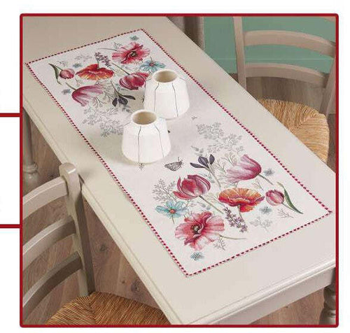 Runner FLOWERS in gobelin 40×100 cm – 47×140 cm – Maè – Via roma 60
