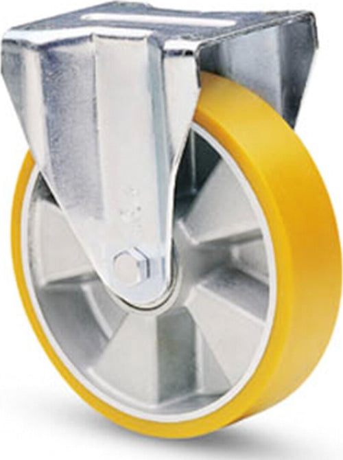 Ruota FISSA con rivestimento in poliuretano AVOLAN Sh A 91. Nucleo in alluminio Fai da te/Prodotti per la costruzione/Prodotti per il trasporto materiali/Rotelle industriali/Rotelle piatte Trade Shop italia - Napoli, Commerciovirtuoso.it