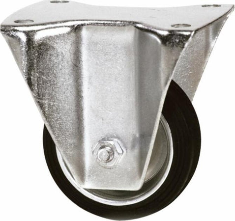 Ruota gommata 100x30mm supporto fisso