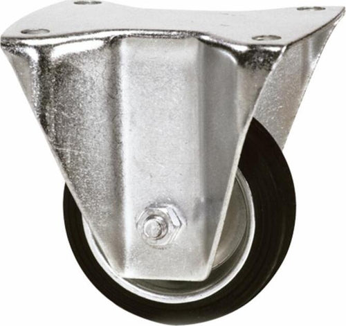 Ruota gommata 100x30mm supporto fisso