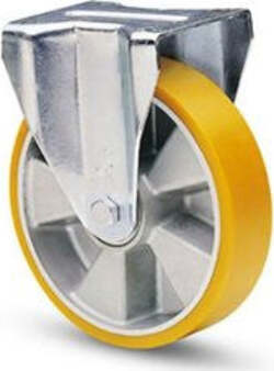 Ruota-industriale-Avo-Valsecchi-06152-Vulkolan-37A-Silver-e-Giallo