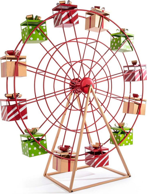 Ruota panoramica in metallo con regali decorazione 178 cm Casa e cucina/Decorazioni per interni/Addobbi e decorazioni per ricorrenze/Decorazioni natalizie/Oggettistica MagiediNatale.it - Altamura, Commerciovirtuoso.it