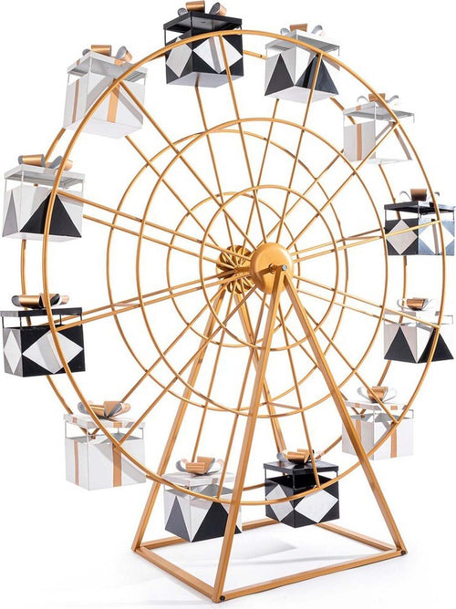 Ruota panoramica in metallo con regali decorazione 178 cm Casa e cucina/Decorazioni per interni/Addobbi e decorazioni per ricorrenze/Decorazioni natalizie/Oggettistica MagiediNatale.it - Altamura, Commerciovirtuoso.it