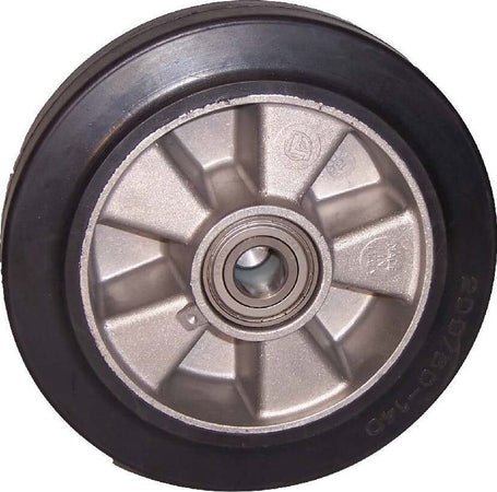 Ruota-per-transpallet-di-ricambio-con-rivestimento-in-gomma-e-supporto-in-alluminio-flangiato