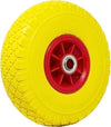 Ruota-Piena-Antiforatura-Pu-Gialla-Carrello-Carriola-25cm-Cerchio-In-Plastica