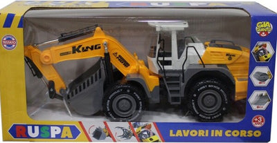 Ruspa-Da-Cantiere-Bulldozer-Con-Rullo-30cm-Ruote-Libere-Mezzi-Da-Lavoro-Cantiere