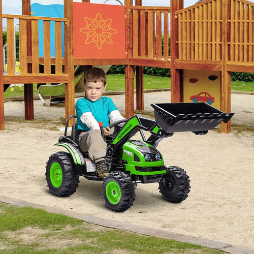 Ruspa-Giocattolo-per-Bambini-3-5-Anni-a-Batteria-6V-con-Suoni-e-Luci,-132x62x65-cm,-Verde-WA1370-167V90GNWA1