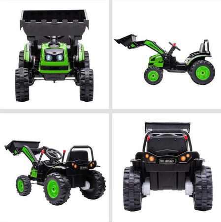 Ruspa-Giocattolo-per-Bambini-3-5-Anni-a-Batteria-6V-con-Suoni-e-Luci,-132x62x65-cm,-Verde-WA1370-167V90GNWA1