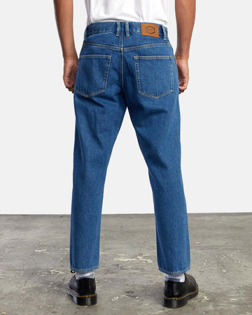 Rvca Jeans Uomo New Dawn Denim Pantaloni 5 Tasche Straight Fit Chiusura Con Bottoni Etichetta Rvca 100% Cotone Moda/Uomo/Abbigliamento/Jeans Snotshop - Roma, Commerciovirtuoso.it