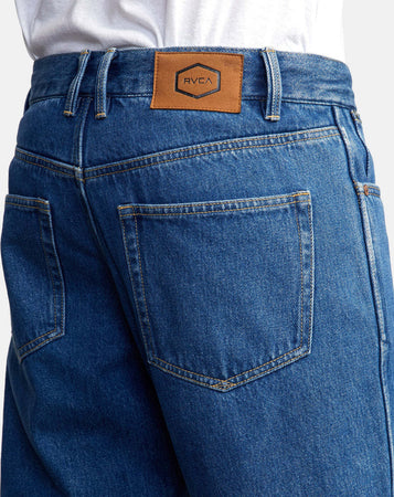 Rvca Jeans Uomo New Dawn Denim Pantaloni 5 Tasche Straight Fit Chiusura Con Bottoni Etichetta Rvca 100% Cotone Moda/Uomo/Abbigliamento/Jeans Snotshop - Roma, Commerciovirtuoso.it