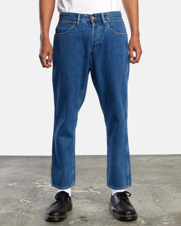 Rvca Jeans Uomo New Dawn Denim Pantaloni 5 Tasche Straight Fit Chiusura Con Bottoni Etichetta Rvca 100% Cotone Moda/Uomo/Abbigliamento/Jeans Snotshop - Roma, Commerciovirtuoso.it