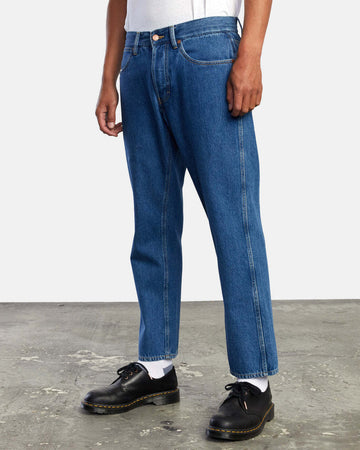 Rvca Jeans Uomo New Dawn Denim Pantaloni 5 Tasche Straight Fit Chiusura Con Bottoni Etichetta Rvca 100% Cotone Moda/Uomo/Abbigliamento/Jeans Snotshop - Roma, Commerciovirtuoso.it